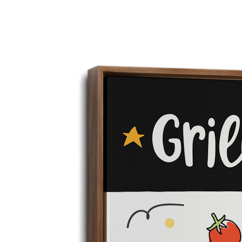 «Grillin 'and Chillin'» par Mollie B., reproduction d'art, Framed Canvas, 24 W x 36 H, Brown