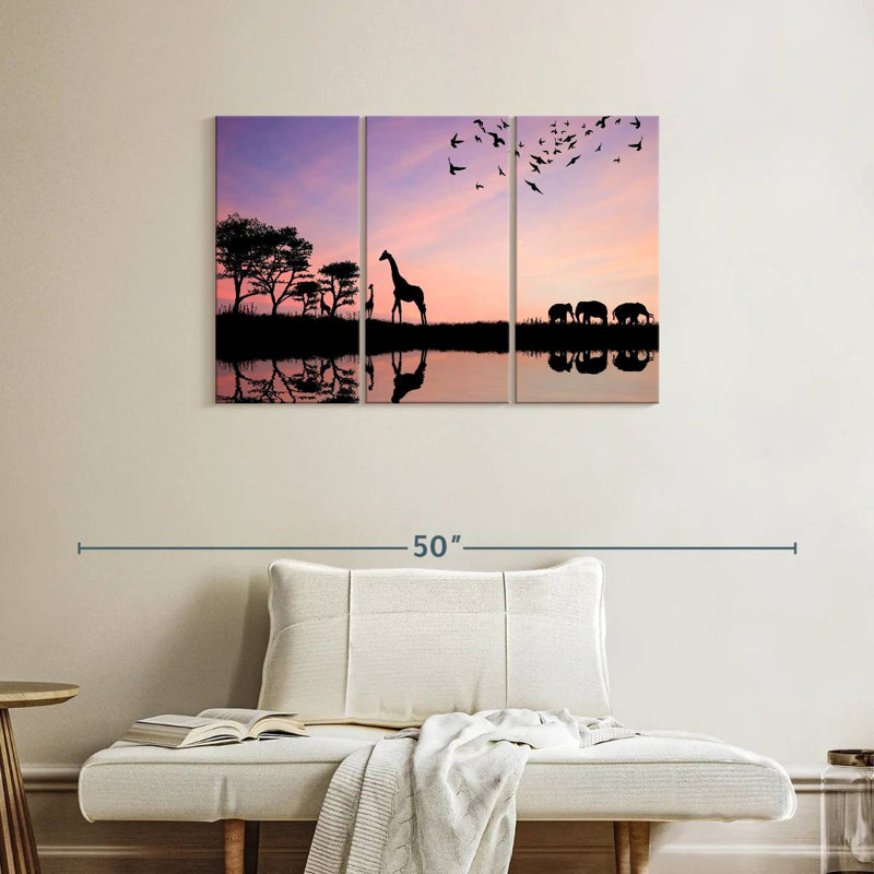 Animaux d'Afrique safari, H 24 po x l 38 po