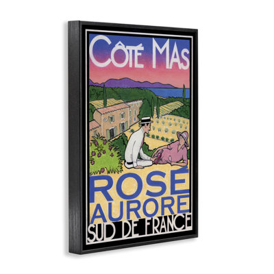 Affiche de vin rosé antique, estampe numérique, conception de Jean-Pierre Got