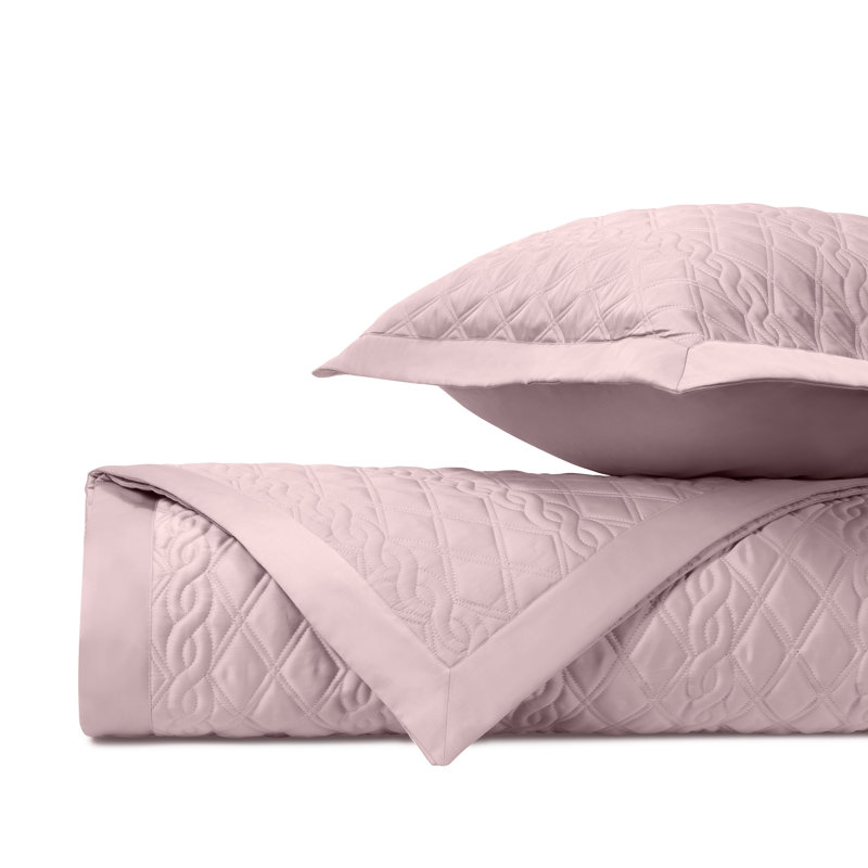 Ensemble de couvre-lit en satin matelassé Renaissance, Couvre-lit très grand et 2 taies de très grande, Lavande Incensco