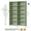 Bibliothèque double en bois à 6 niveaux H 74,3 po x l 47,2 po (ensemble de 2)-1209258710
