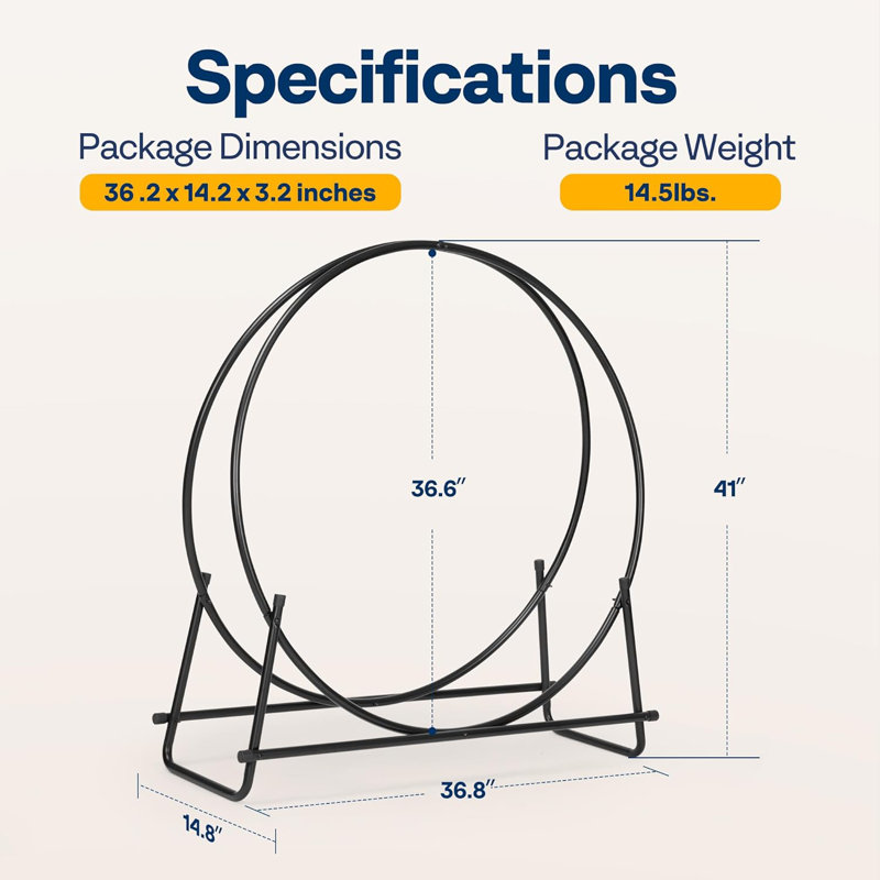 Round Log Rack With Cover