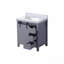 Meuble-lavabo simple l 30 po x P 22 po, comptoir en marbre de Carrare