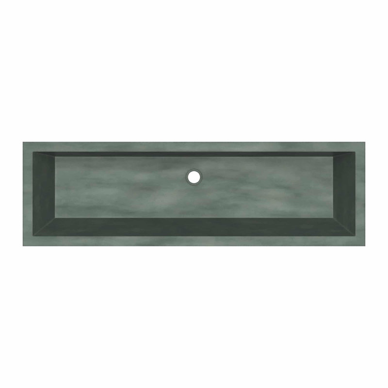 Arcata 48" Undermount Concrete Trough Bathroom Sink, Forest