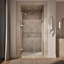 Components 71-1/2-In X 46-3/4-In Frameless Pivot Shower Door With 3/8-In Crystal Clear Glass And Back-To-Back Vertical Door Pulls-80425812