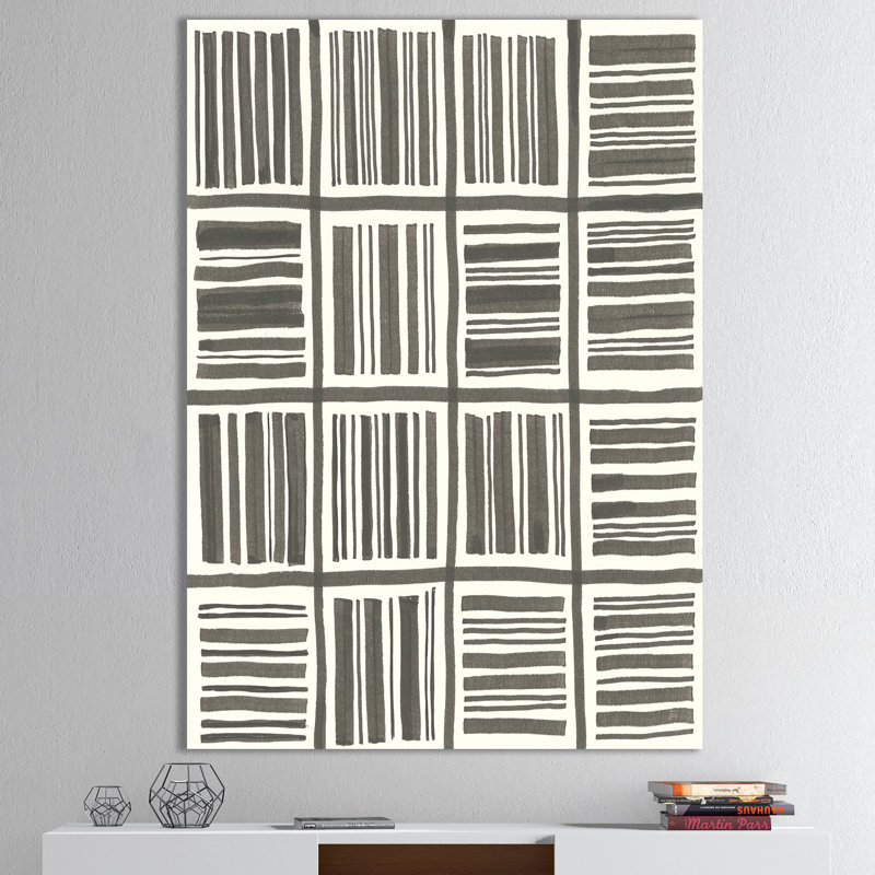 Minimaliste graphique I - reproduction d'art sur toile tendue, H 20 po x l 12 po x P 1po