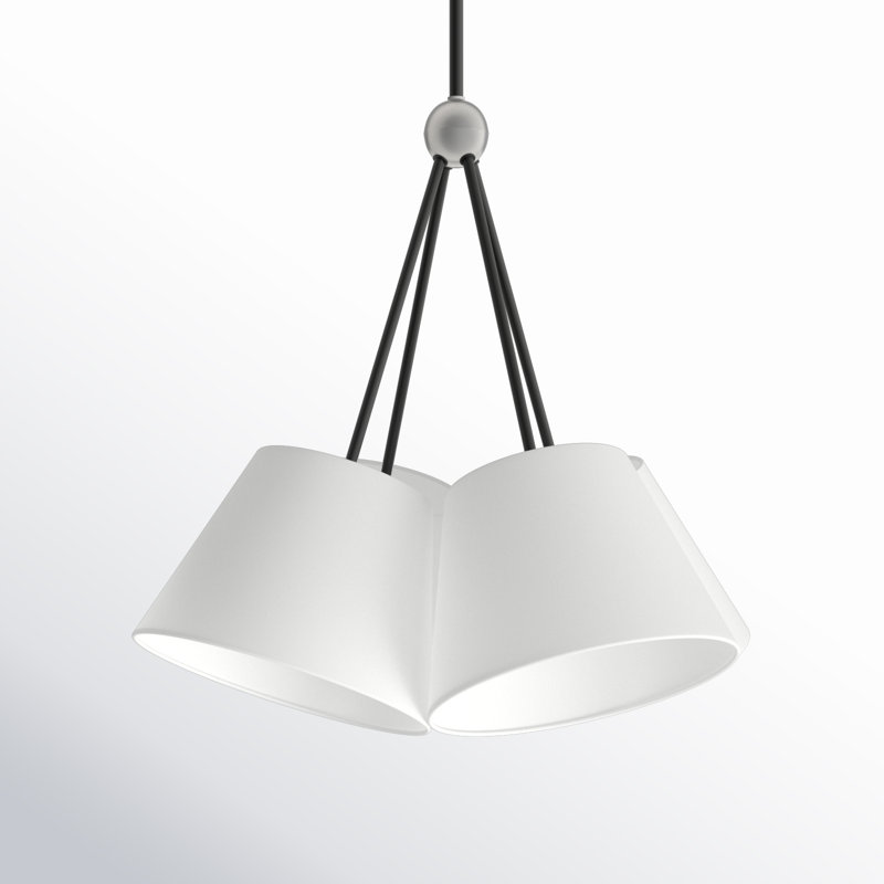 Lustre sphérique à 4 lumières Grove, Noir, Blanc cassé