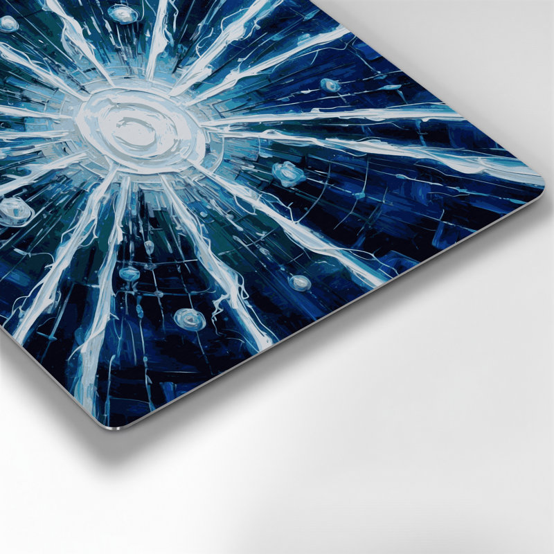 Art mural bleu Sci Fi Energy, H 16 po x l 16 po