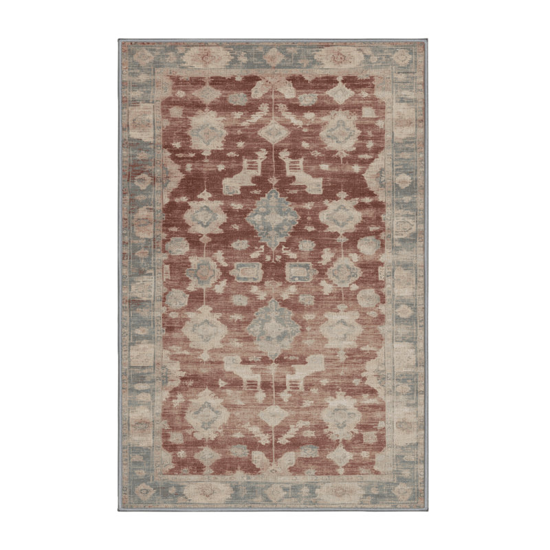 Tapis gris lavable à la machine, Rectangle 2 pi x 3 pi
