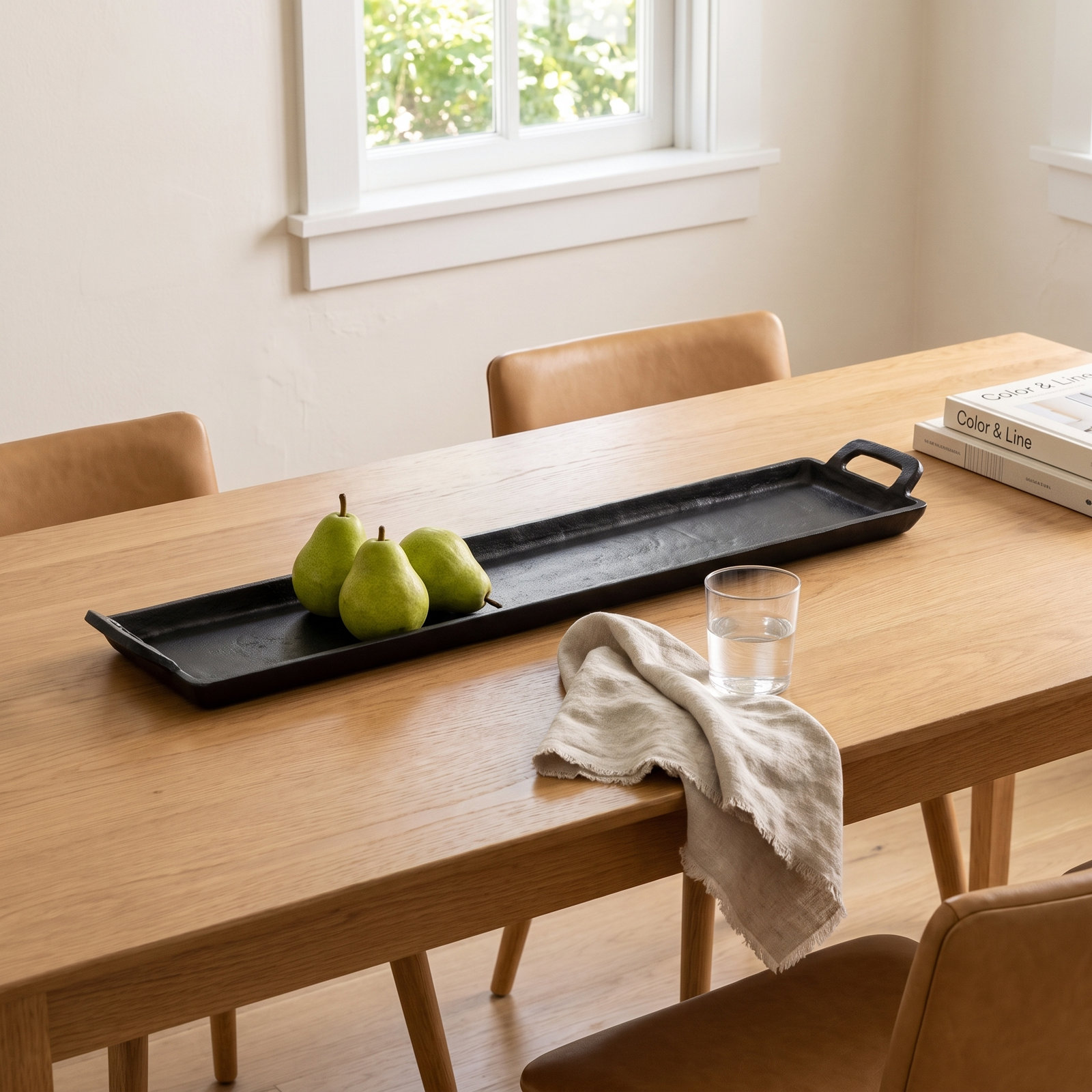 Aluminum Decorative Tray, 2" H x 5" W x 30" D