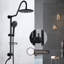Système de douche à pluie et pomme de douche à main 10 po avec globule noir mat et rassemblement