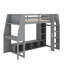 Lit mezzanine en bois multifonctionnel avec bureau à DEL et solutions de rangement-1500628424