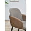 Chaise avec accoudoirs à dossier rembourré Chanina-1525422841
