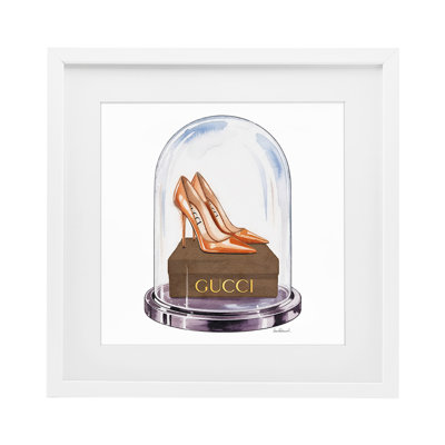 Satin Heels in Bell Jar, reproduction encadrée sous verre, design par Amanda Greenwood