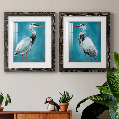 " Great Blue Heron I " 2 Piece Art Painting