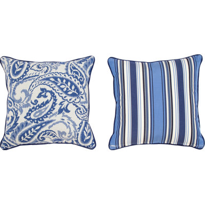 Cabana Life Luxe Outdoor Reversible Throw Pillow