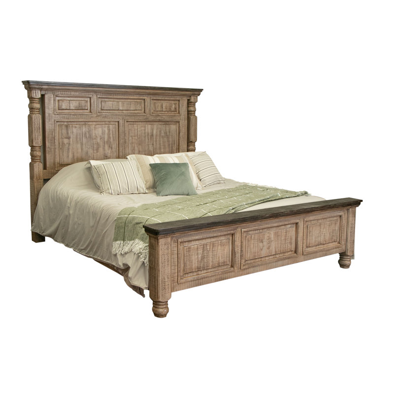 Natural Stone Solid Wood Bed