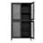 Classic Metal Storage Cabinet Display Cabinet With 4 Glass Doors 4 Shelves Cabinet  Bookcase Side Cabinet For Home Office Living Room Kitchen Hallway, Waffle Grids Tempered Glass