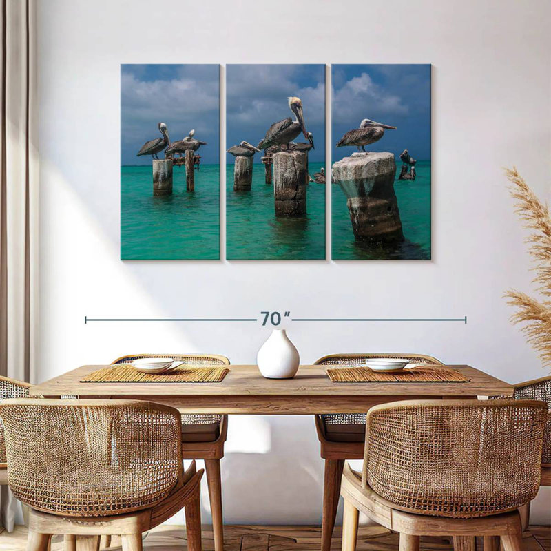 Brampt Pelicans In Venezuela, 36" H x 57" W