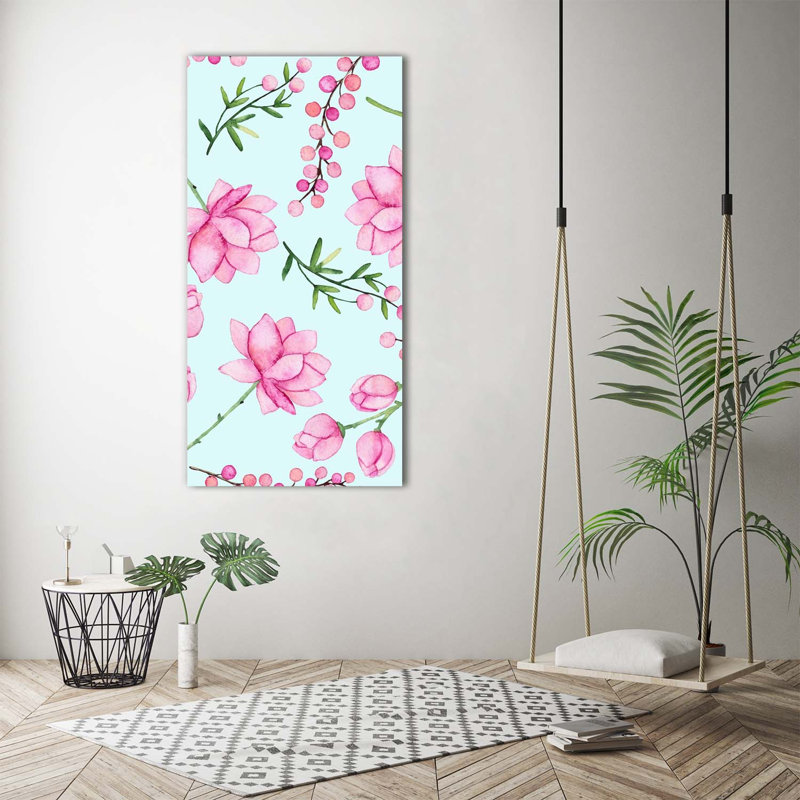 Flowers and Berries 1 Piece Wrapped Canvas Wall Art