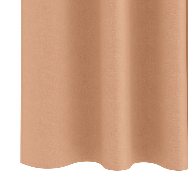 Curtains With Curtains 2 Pcs Polyester, Light Brown, 140cm Width x 140cm Drop
