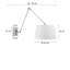 Sakamoto Steel Plug-in Swing Arm Sconce-90300973-90300976