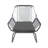 Milan 3pc chat set - modern outdoor furniture set with cushions for patio, garden, or balcony conversations