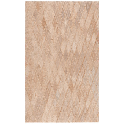 Natural Fiber Hand Loomed Jute Pile Solid Color Rug