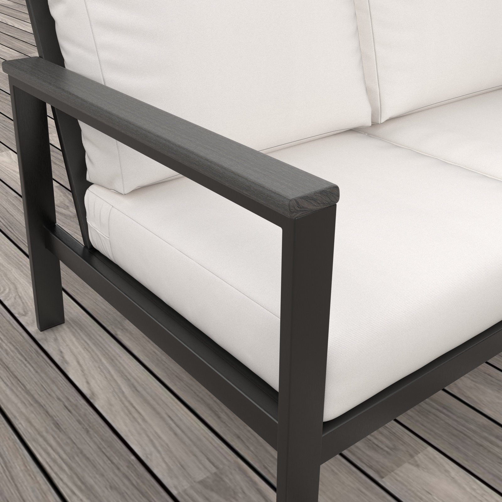 Townsend 80" Sunbrella® Patio Sofa, Sunbrella® Canvas Natural, Yes, Coastal Gray
