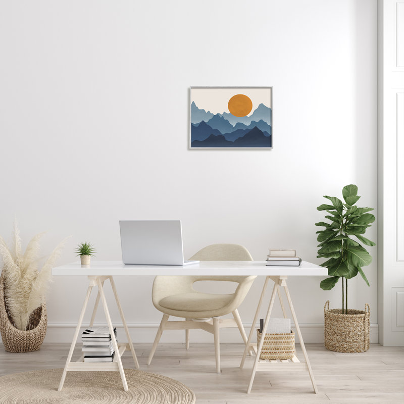 Été palmiers lever du soleil tropical Windblown-ao-952, H 16 po x l 20 po x P 1,5 po, Estampe numérique Farmhouse