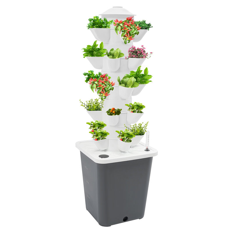 25-Pod Hydroponic Mechanism Hydroponic Growing Kit, Gray
