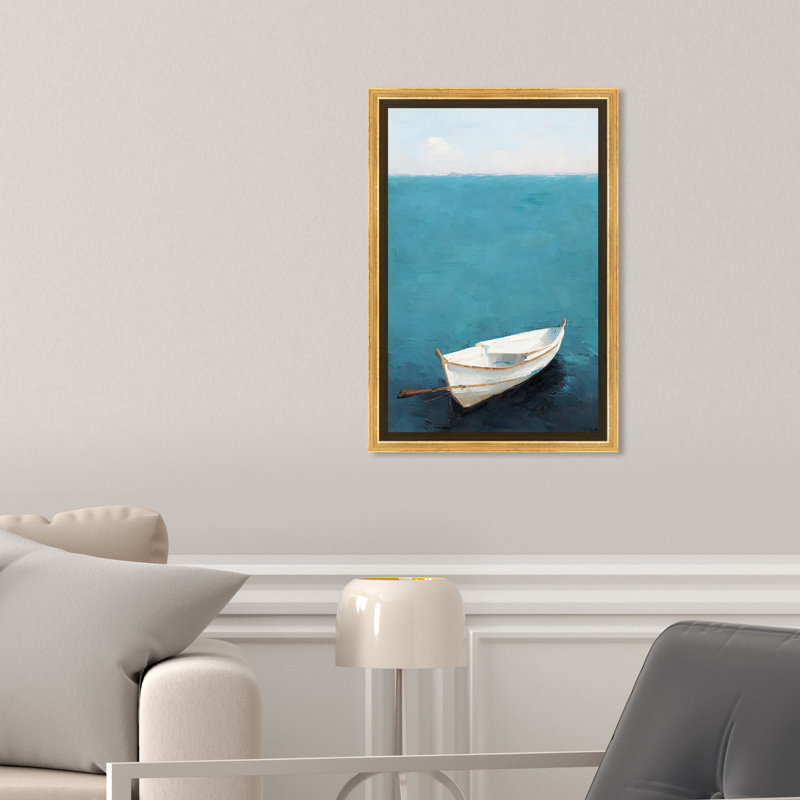 Côte perdue - Impression sur toile, Toile avec cadre flottant, H 16,5 po x l 11,5 po, Doré