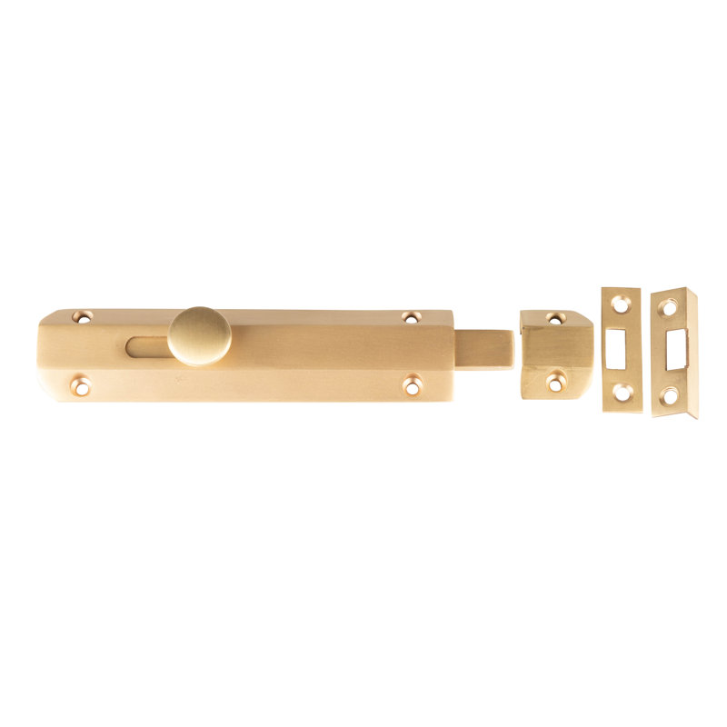 200Mm PN Slide Bolt, 3.5cm H x 15cm W x 1cm D, Satin Brass