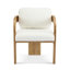 Chaises de salle à manger rembourrées Modern (ensemble de 2) - Coussin lombaire mobile, structure en bois d'hévéa robuste-989232035-989232045