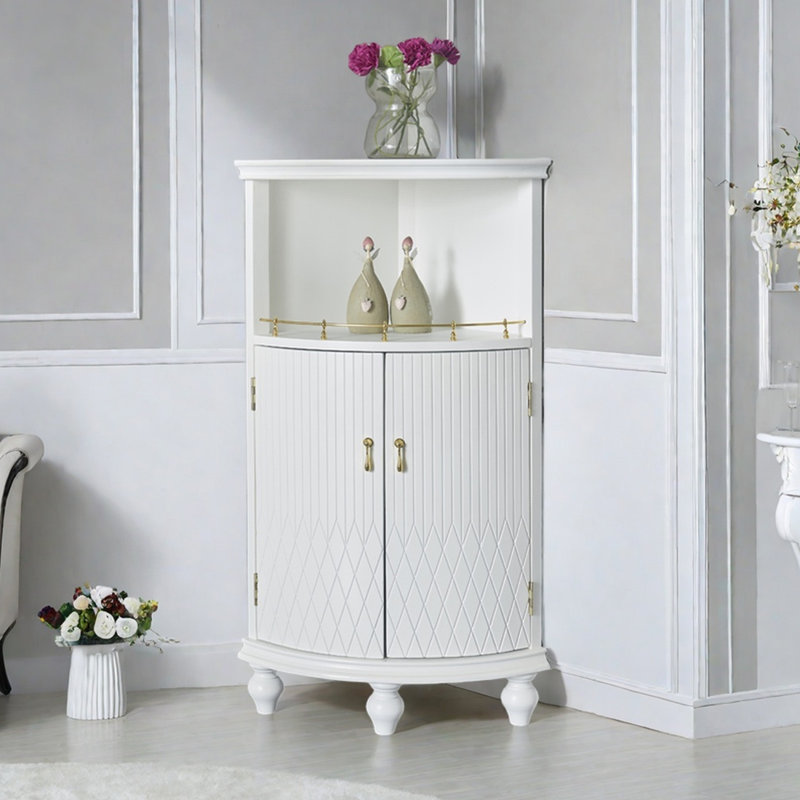 Modern American style corner accent cabinet