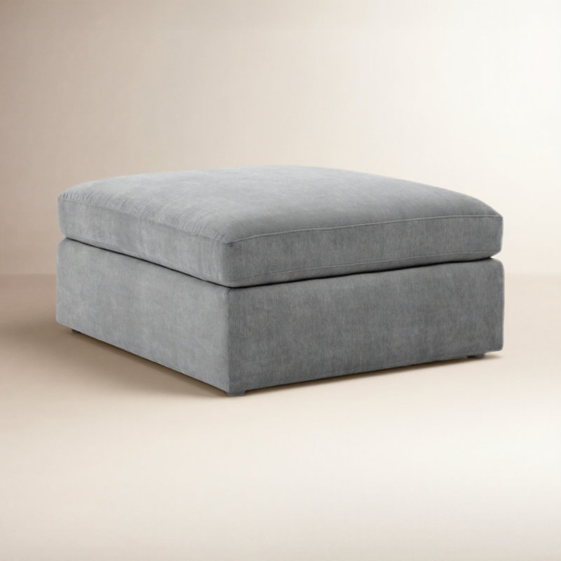 Penncross Upholstered Ottoman, Gray 