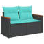 Ensemble de canapé de patio avec coussins 4 pièces Ebern Designs-927927875-927927873