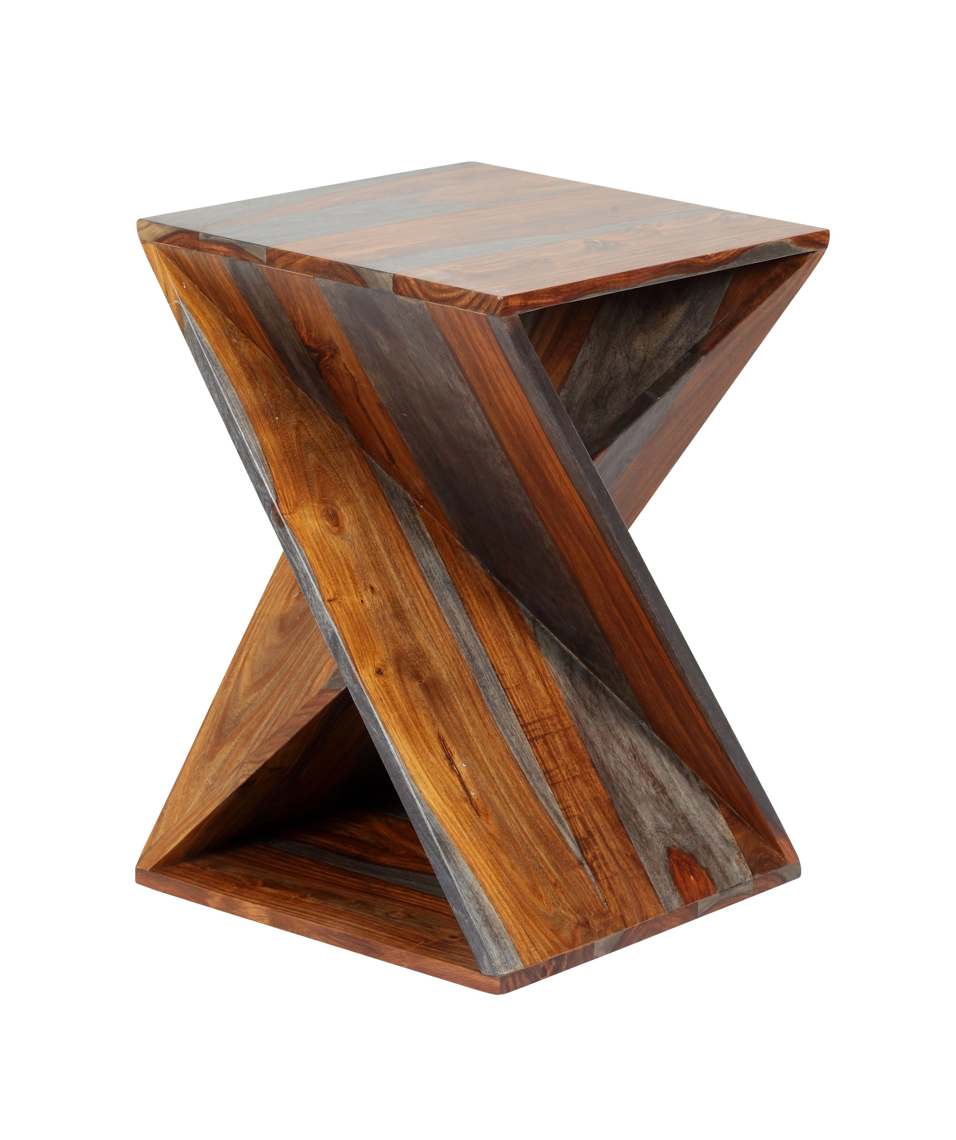 Loon Peak® Essie Solid Wood Cross Legs End Table & Reviews | Wayfair