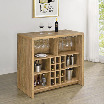 Bar de maison autoportant en bois d'ingénierie Irving Mango