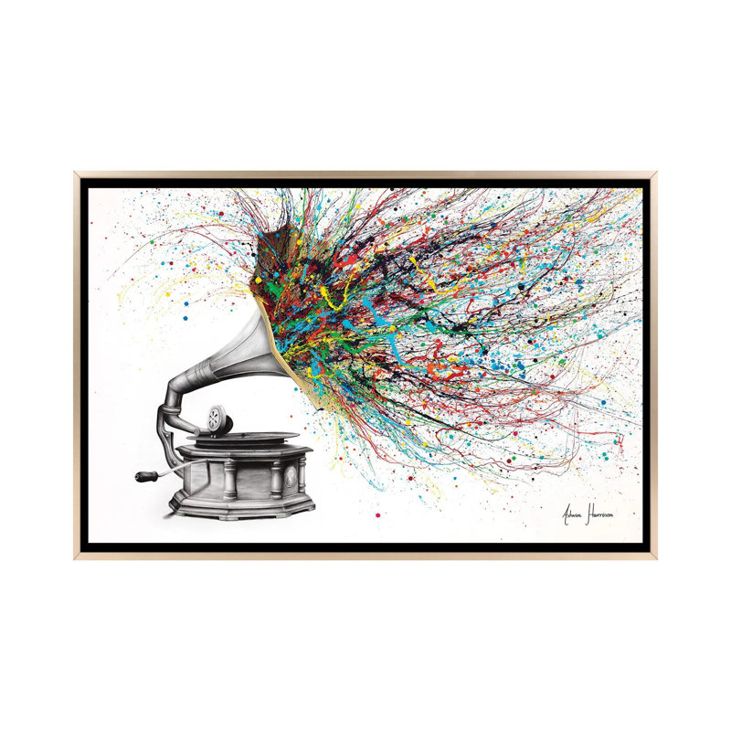 «Radical Rhapsody» par Ashvin Harrison, reproduction, Toile encadrée champagne, H 18 po x l 26 po x P 1,5 po, Non