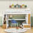 Kayd Full Size Loft Bed With Desk, Shelves, Storage Staircase And Drawers-257503420