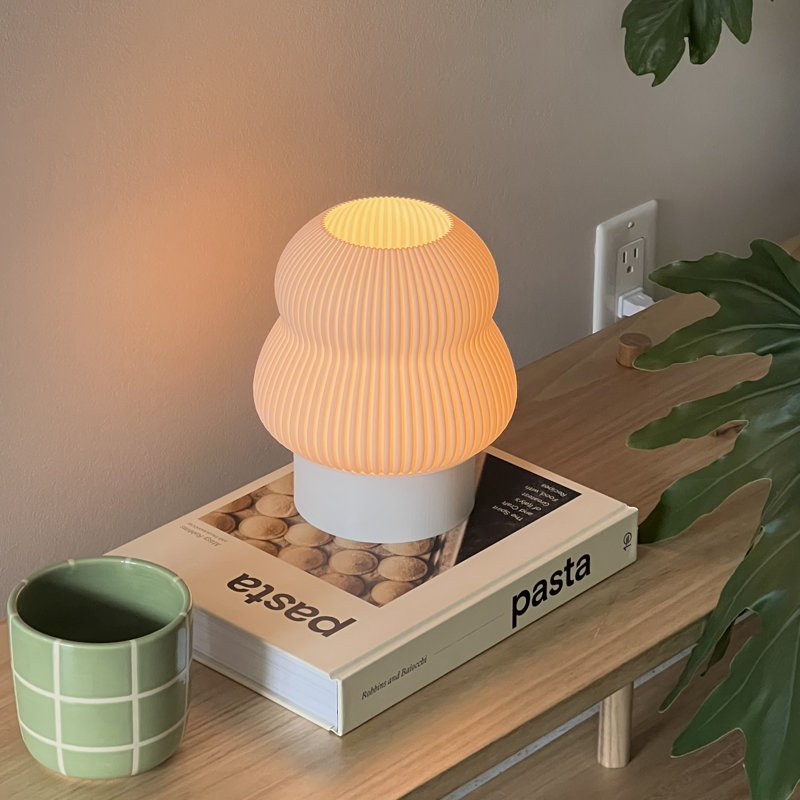 Lampe poly colombe blanche