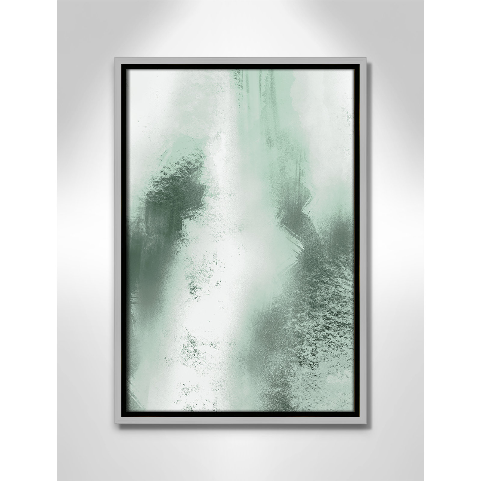 Quietude Smudges I Print by Marcus Prime, 13.5'' W x 19.5'' H, Silver Floater