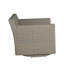 Fauteuil pivotant club tissé - noyer noir-62379960-63361372-70150079