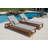Subramanya Reclining Solid Teak Wood Chaise Lounge Set with Cushions and Table