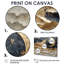 Golden Eclipse On Marble Dancing Waves I - Abstract Realism Wall Art-758969249-758969262-758969263