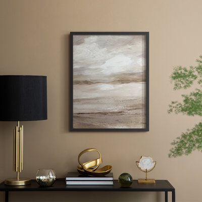 Neutral Dunes Framed Print - Solid Wood