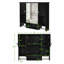 Armoire à pharmacie murale 35 po avec miroir et barre à serviettes, 35 po, noir-1609089468