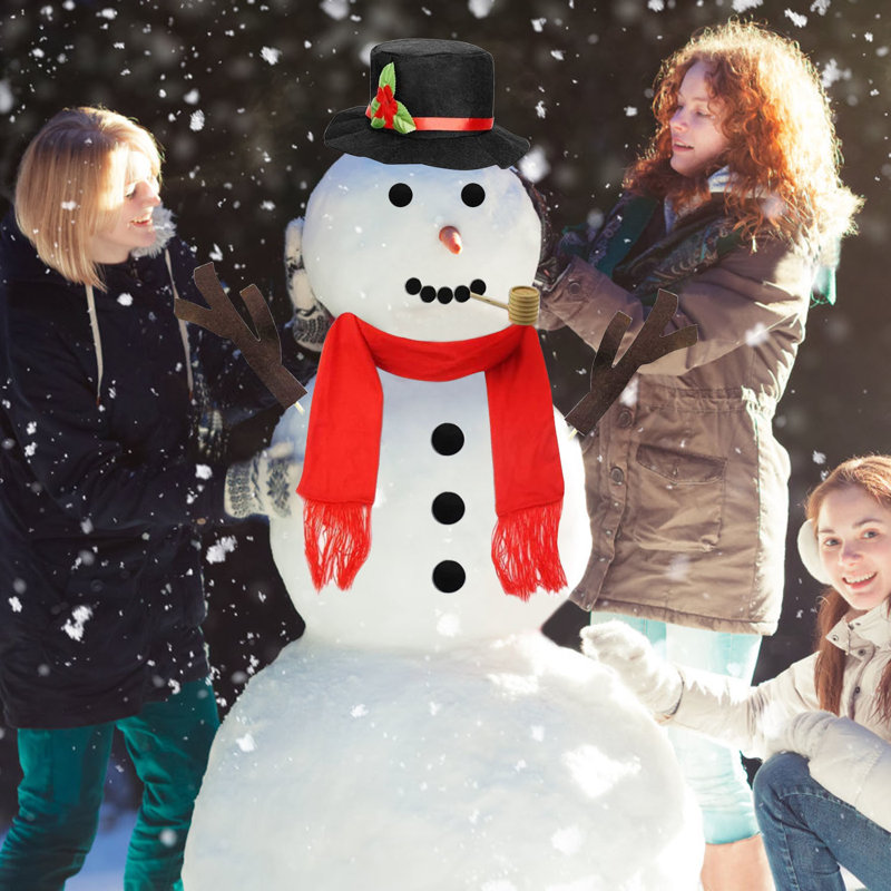 16 pièces de décoration de bonhomme de neige pour enfants
