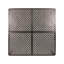 Table de salle à manger d'extérieur moderne en aluminium, carré de 60,1 po, noir lustré avec motif tissé, rouille, 8 sièges pour terrasse, finition, rouille, siège